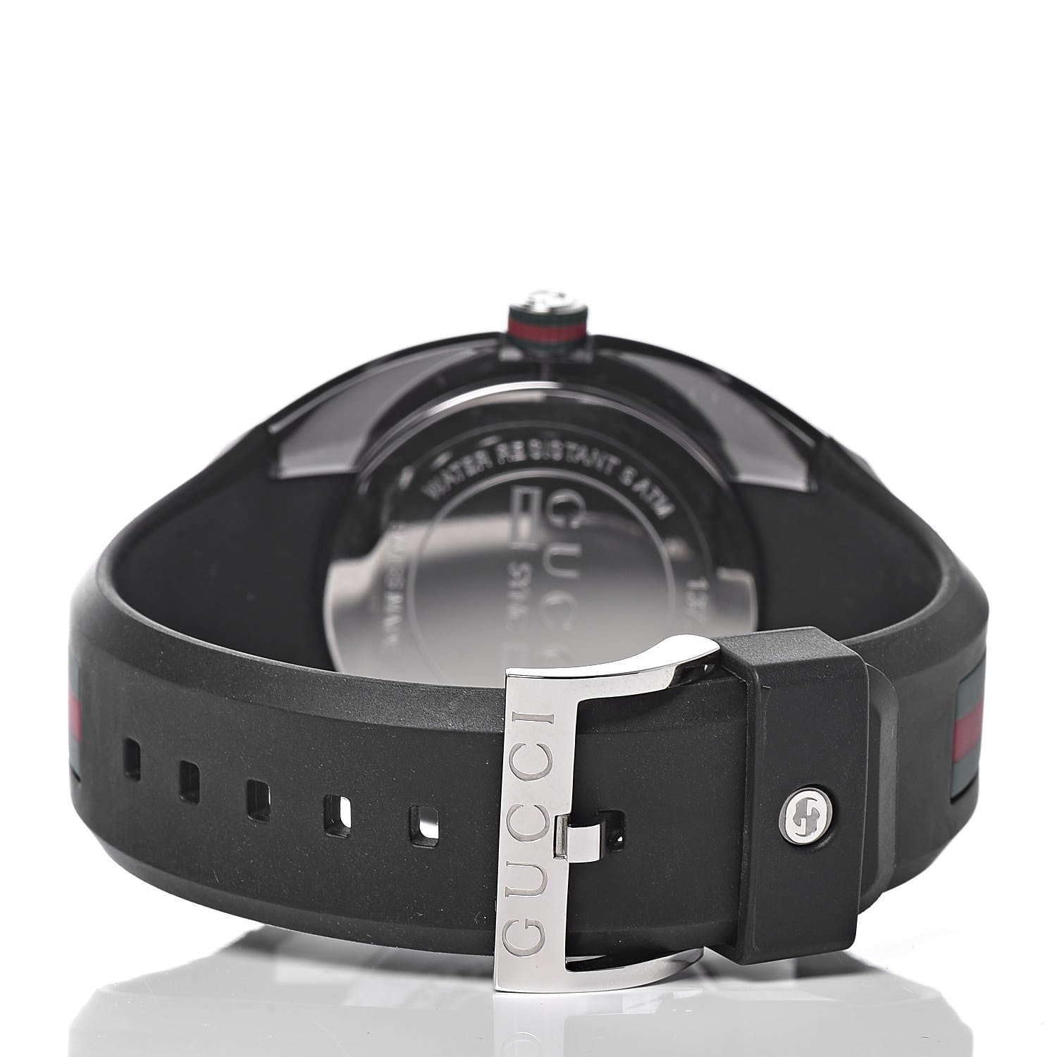 Gucci Stainless Steel Rubber 46mm Sync Web Quartz Watch Black 4 of 6
