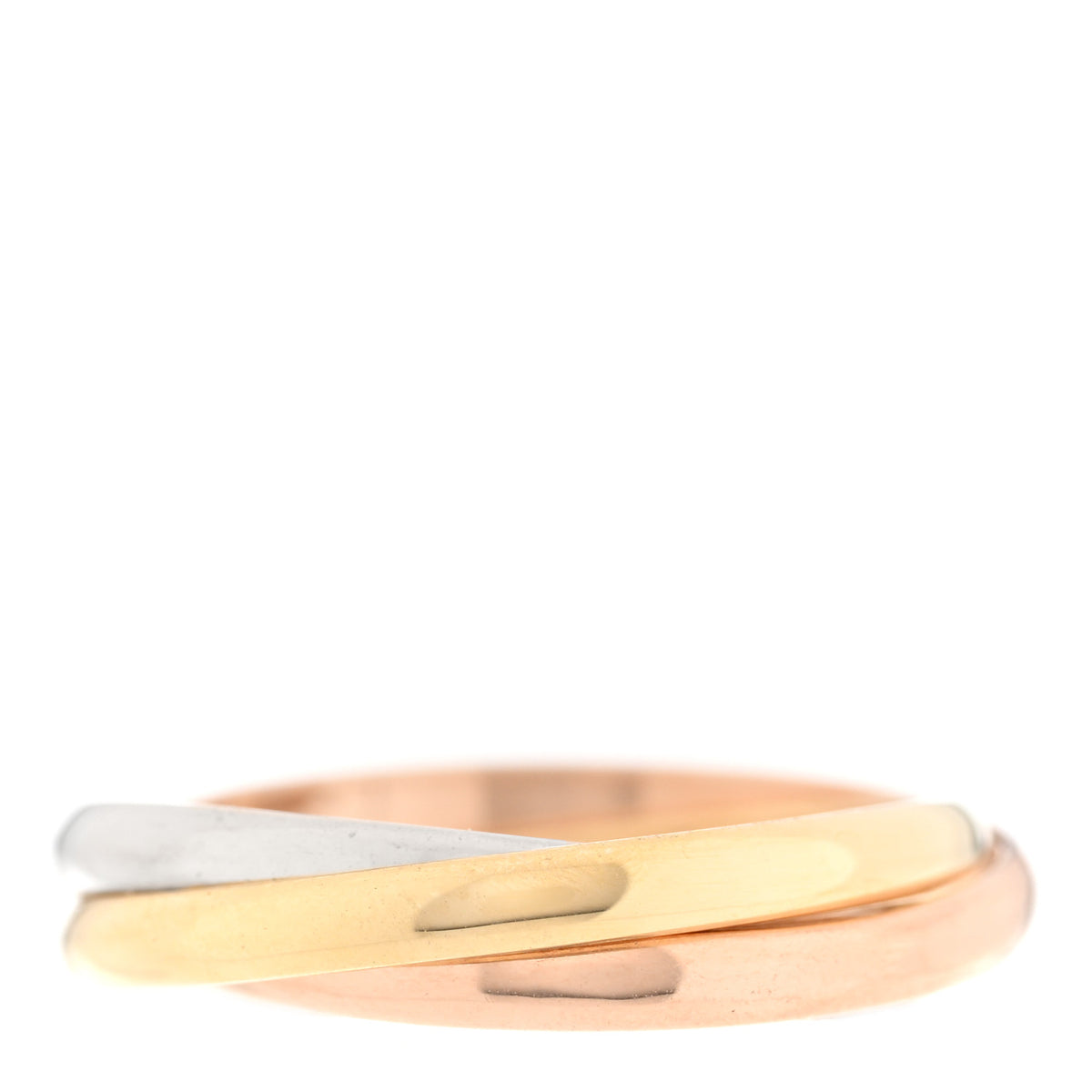 18K Pink Yellow White Gold Small Trinity Ring 49 5