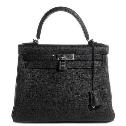 Hermes Togo Kelly Retourne 28 Black 1 of 31