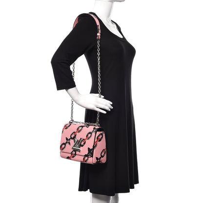 Louis Vuitton Epi Chain Flower Twist Shoulder Bag MM Pink 2 of 9
