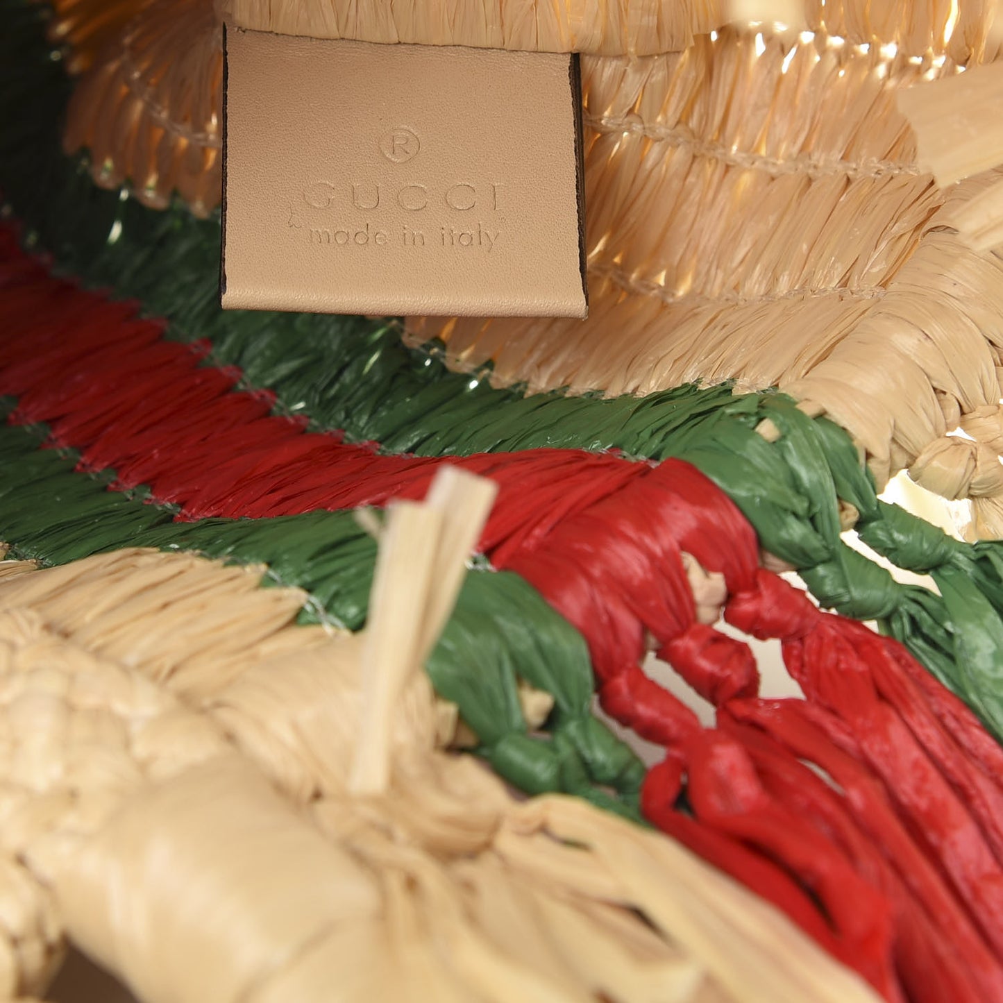 Raffia Linen Web Cestino Tote Bag