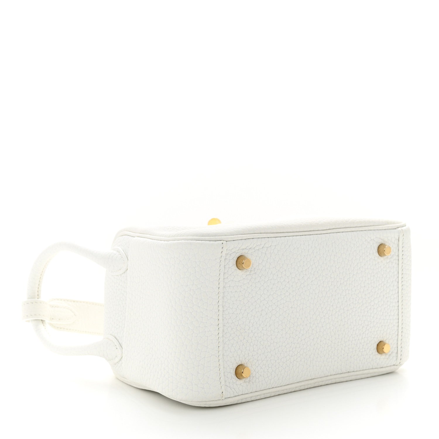 Hermes Taurillon Clemence Mini Lindy 20 New White 4 of 11