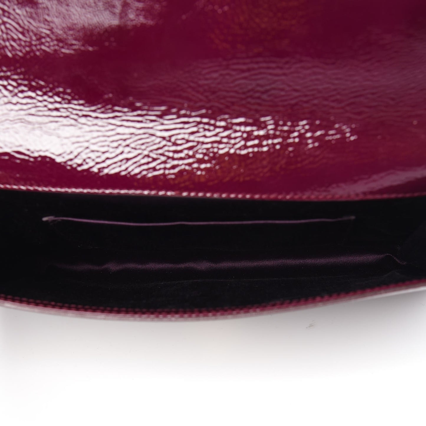 Textured Patent Monogram Large Belle De Jour Clutch Purple