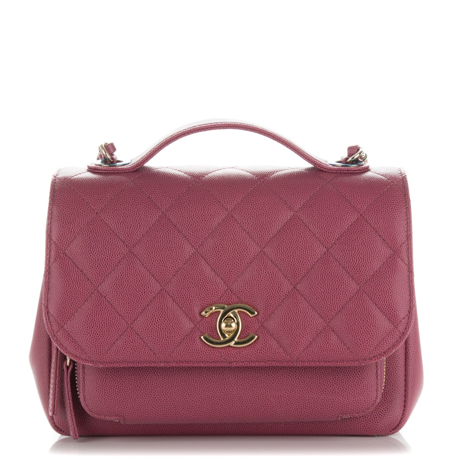 Chanel Caviar Quilted Small Business Affinity Flap Dark Pink 1 of 7