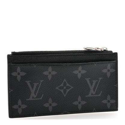 Louis Vuitton Monogram Eclipse Taiga Coin Card Holder 3 of 10