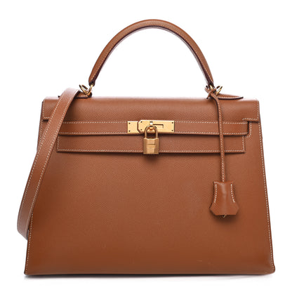 Hermes Epsom Kelly Sellier 32 Gold 1 of 13