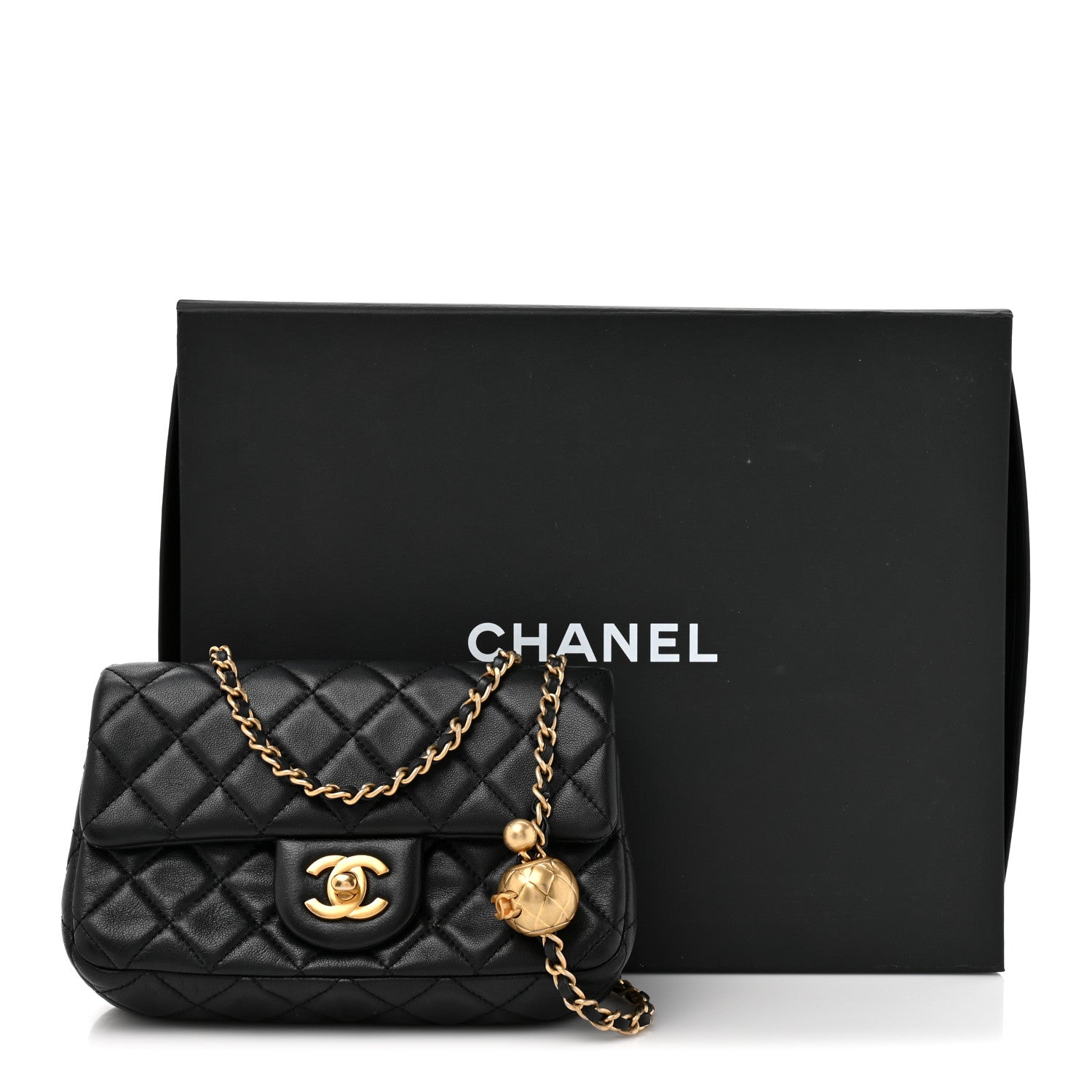 Chanel Lambskin Quilted Mini Rectangular Pearl Crush Flap Black 11 of 11