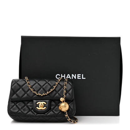 Chanel Lambskin Quilted Mini Rectangular Pearl Crush Flap Black 11 of 11