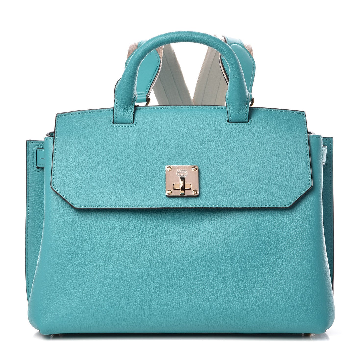Grained Calfskin Medium Milla Convertible Backpack Oasis Green
