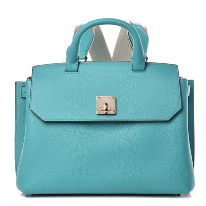MCM Grained Calfskin Medium Milla Convertible Backpack Oasis Green 1 of 9