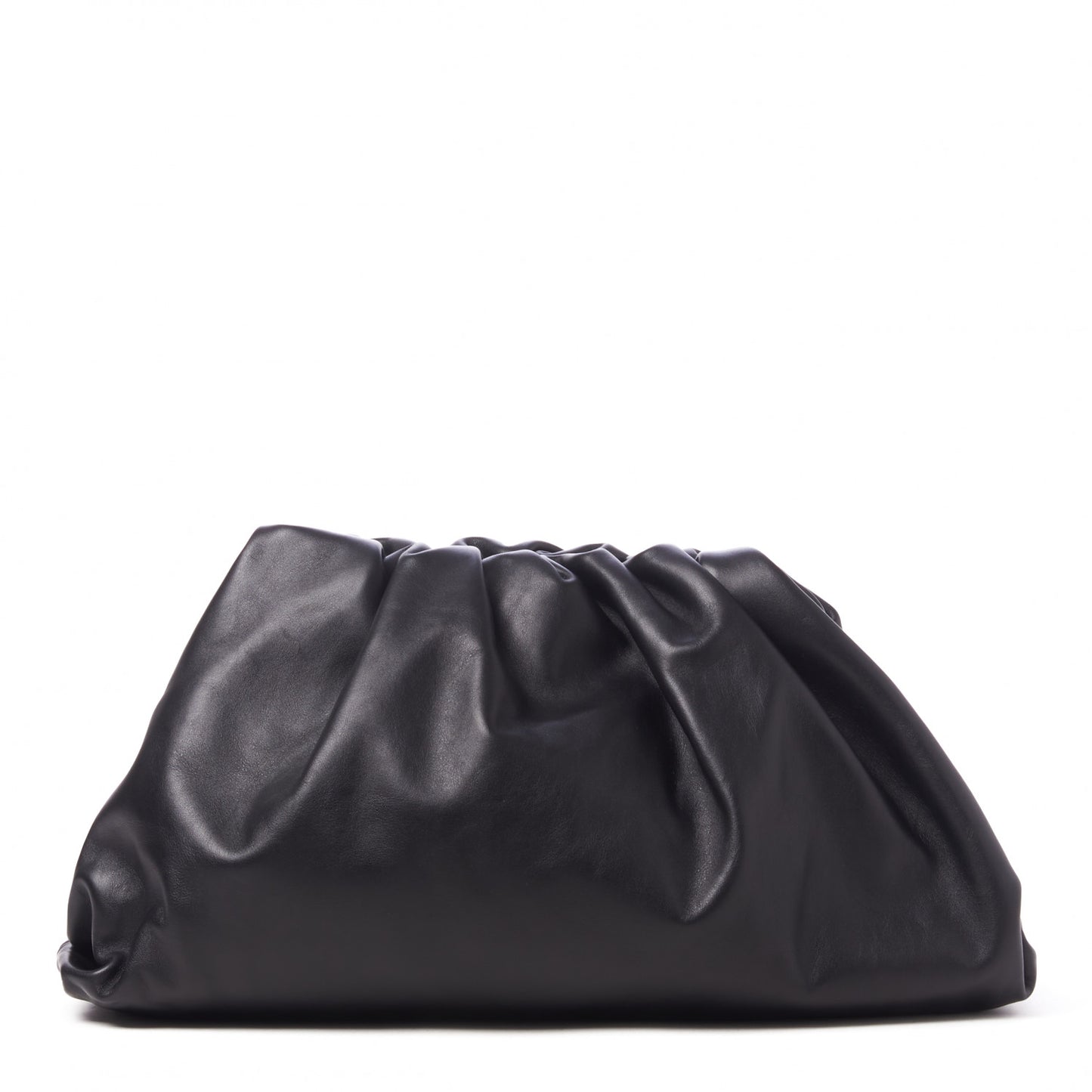 Smooth Butter Calf The Pouch Oversized Clutch Black