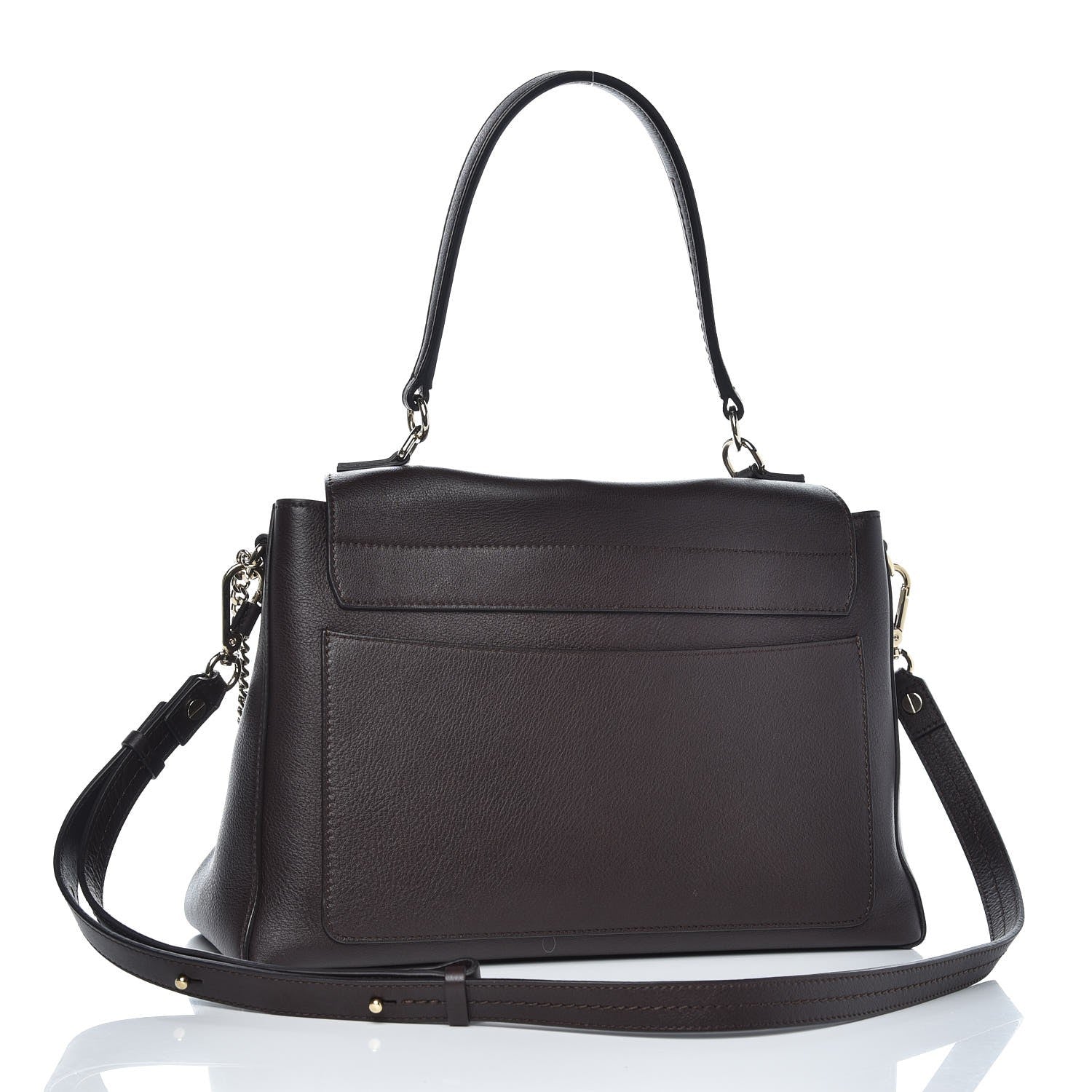 Chloe Calfskin Medium Faye Day Shoulder Bag Carbon Brown 4 of 7