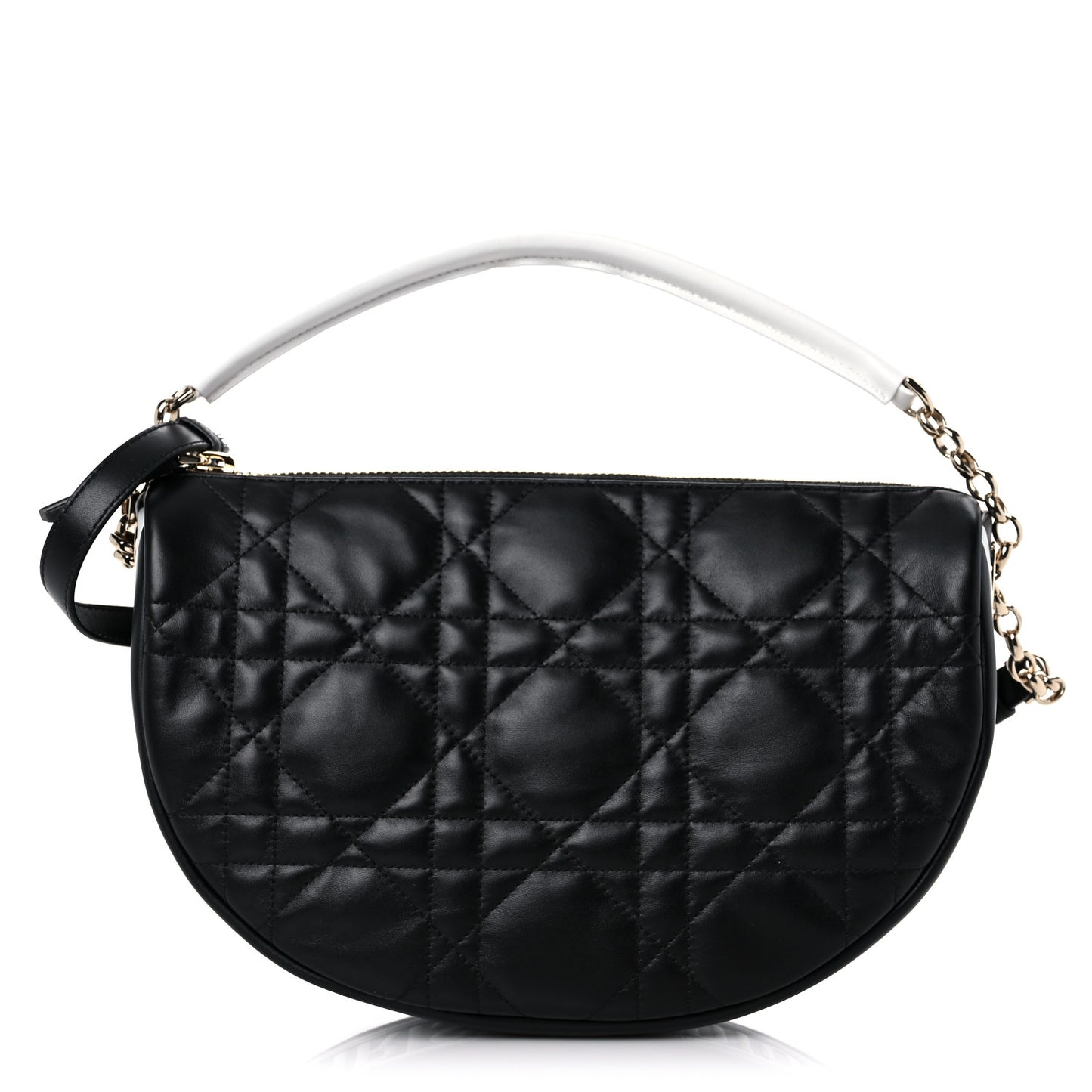 Lambskin Cannage Medium Dior Vibe Hobo Bag Black