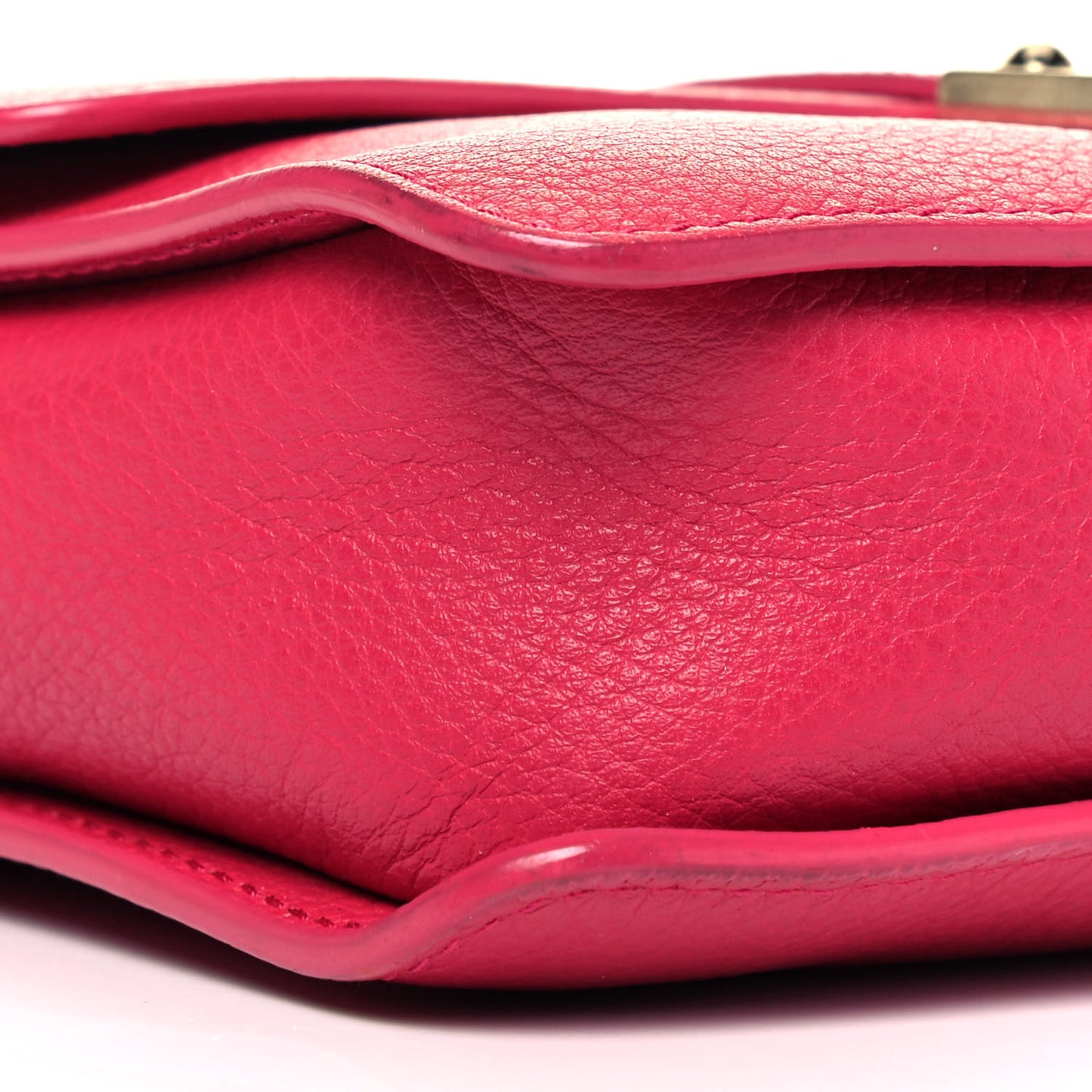 Grainy Pebbled Calfskin Rebel Crossbody Bag Pink