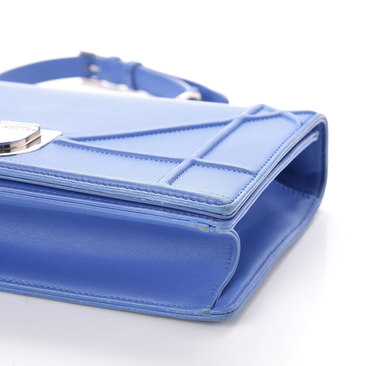 Christian Dior Lambskin Medium Diorama Flap Bag Blue 18 of 22
