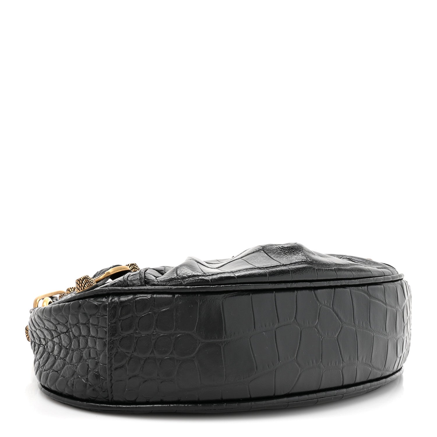 Balenciaga Extra Supple Calfskin Crocodile Embossed Le Cagole Shoulder Bag XS Black 5 of 11