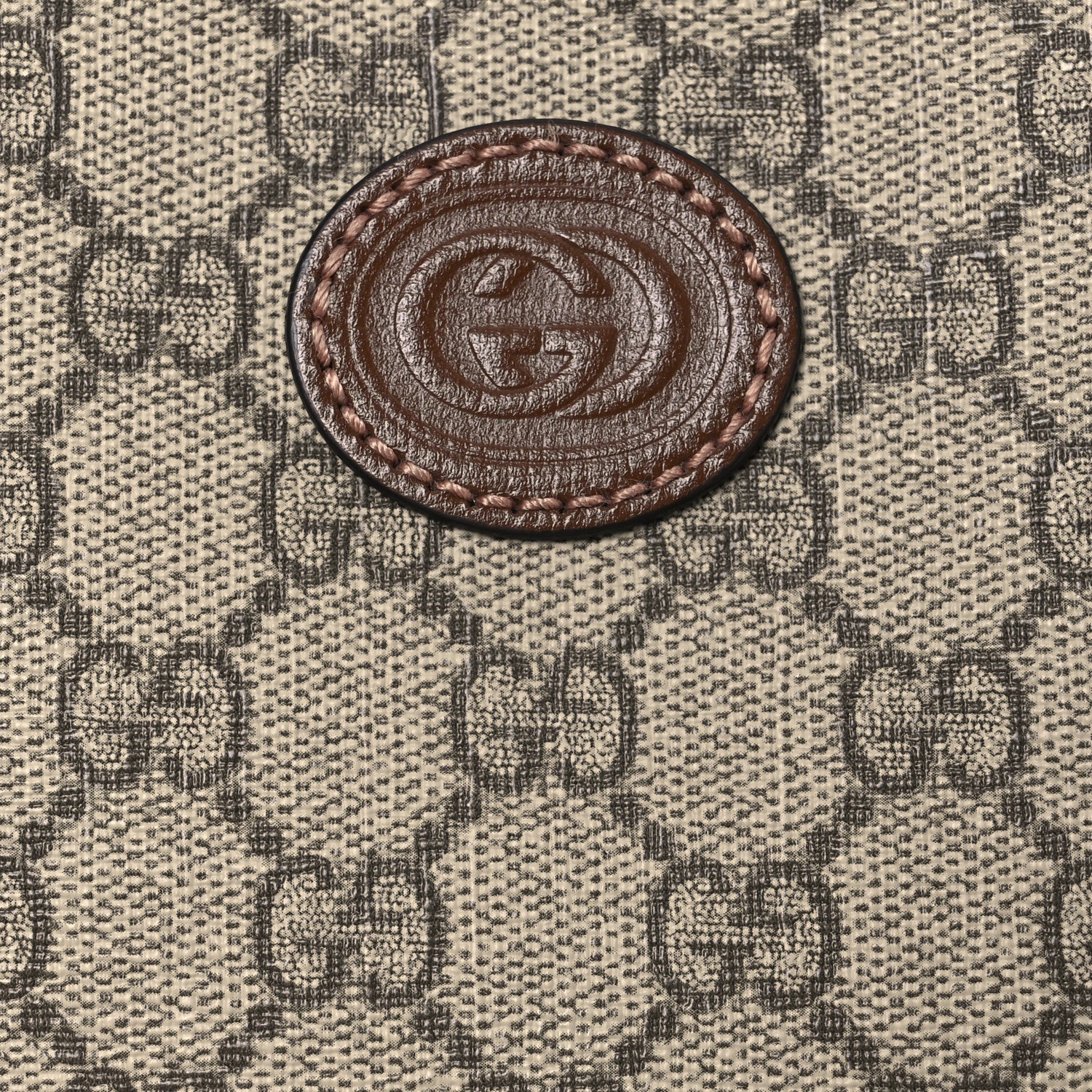 Gucci GG Supreme Monogram Azalea Calfskin Small Retro Interlocking G Wristlet Messenger Bag Beige Ebony Brown Sugar 8 of 14