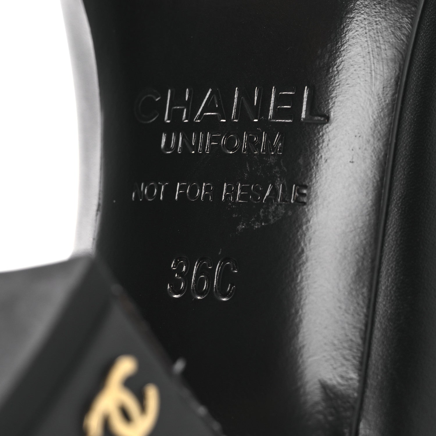 Chanel Lambskin Cap Toe Ballerina Flats 36 Black 9 of 12