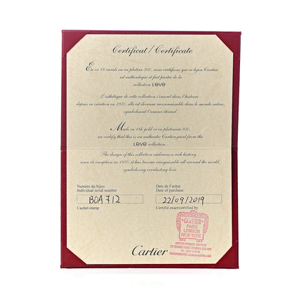 Cartier 18K White Gold 3 Diamond 5.5mm LOVE Ring 50 5.25 5 of 5