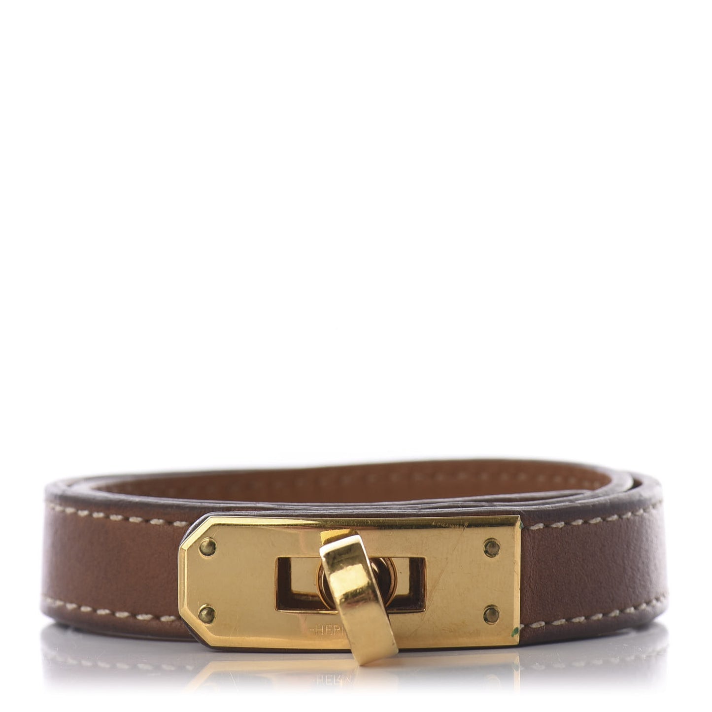 Barenia Kelly Double Tour Bracelet S Fauve