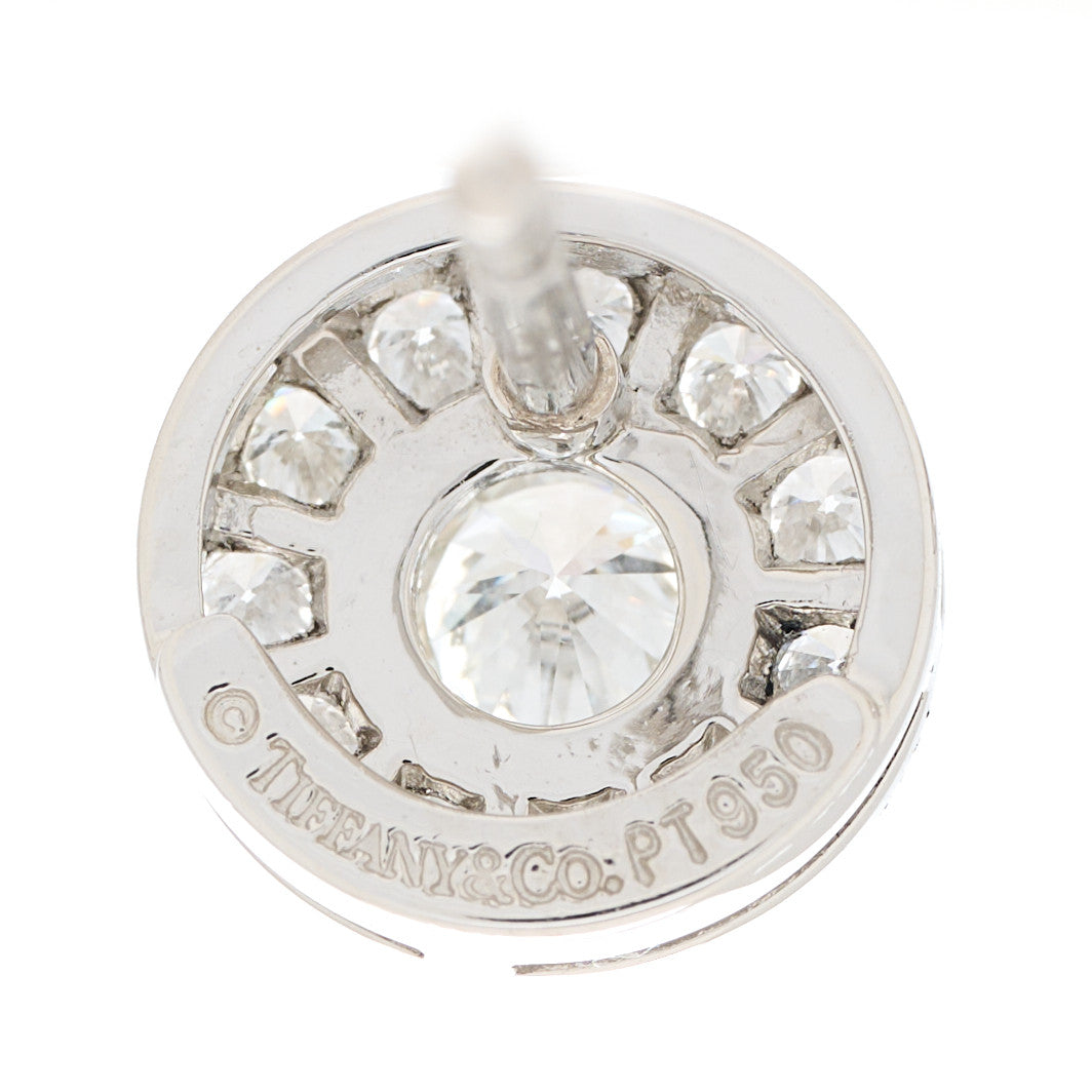 Tiffany Platinum Diamond .53ctw Large Circlet Earrings 3 of 3