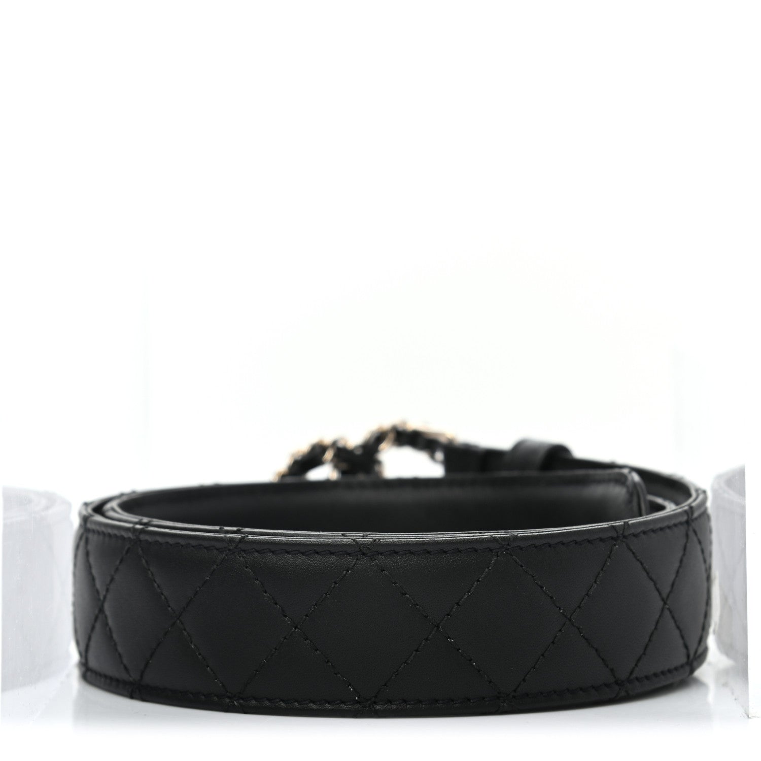 Chanel Lambskin Quilted CC Chain Belt 75 30 Black 3 of 14