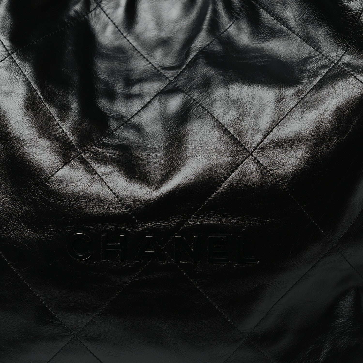 Chanel Shiny Calfskin Quilted Large Chanel 22 So Black 9 of 11