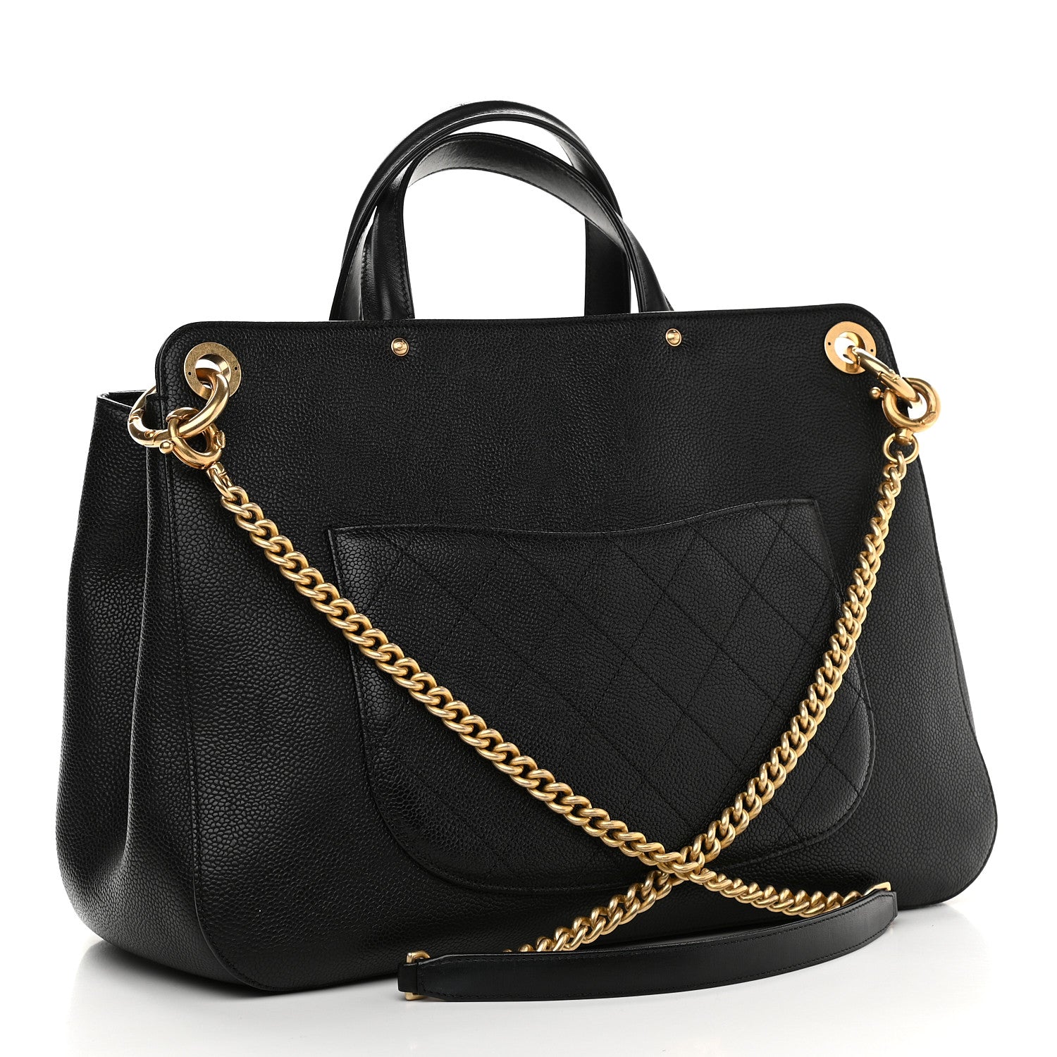 Chanel Caviar Large Shopping Tote Black 3 of 9