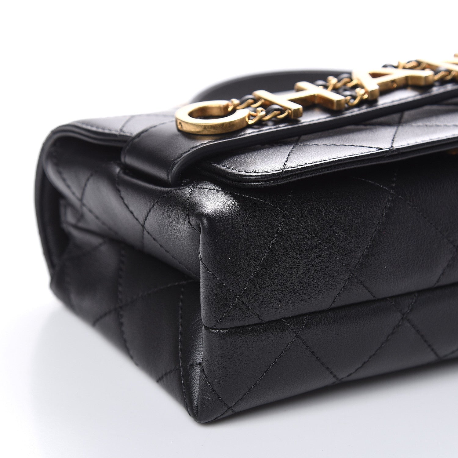 Chanel Calfskin Quilted Small Enchained Flap Black 9 of 12