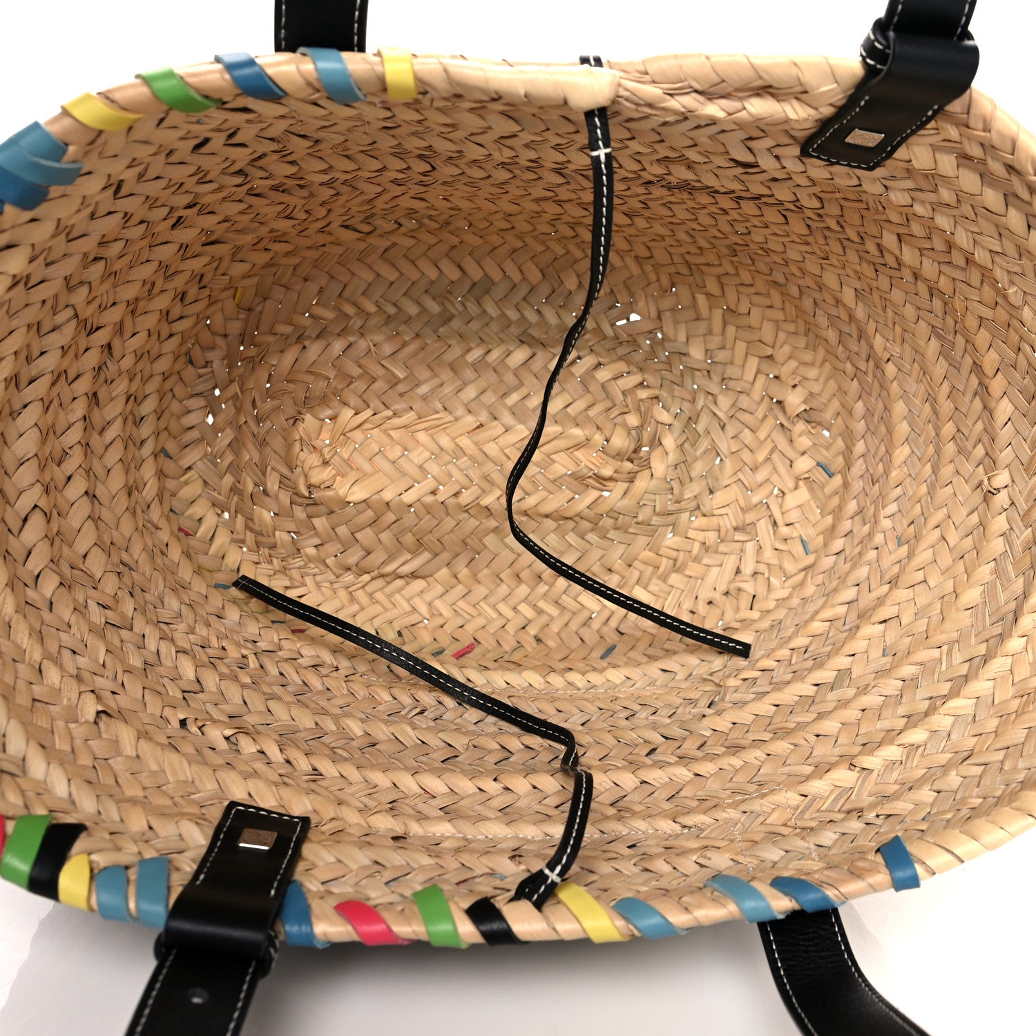 Loewe Raffia Basket Tote Bag Natural Multicolor 5 of 15