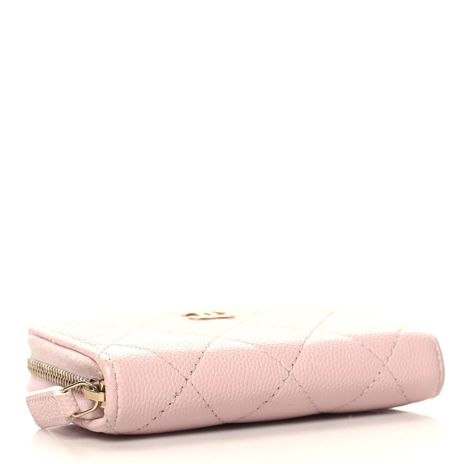 Chanel Caviar Quilted Zip Coin Purse Light Pink 4 of 9
