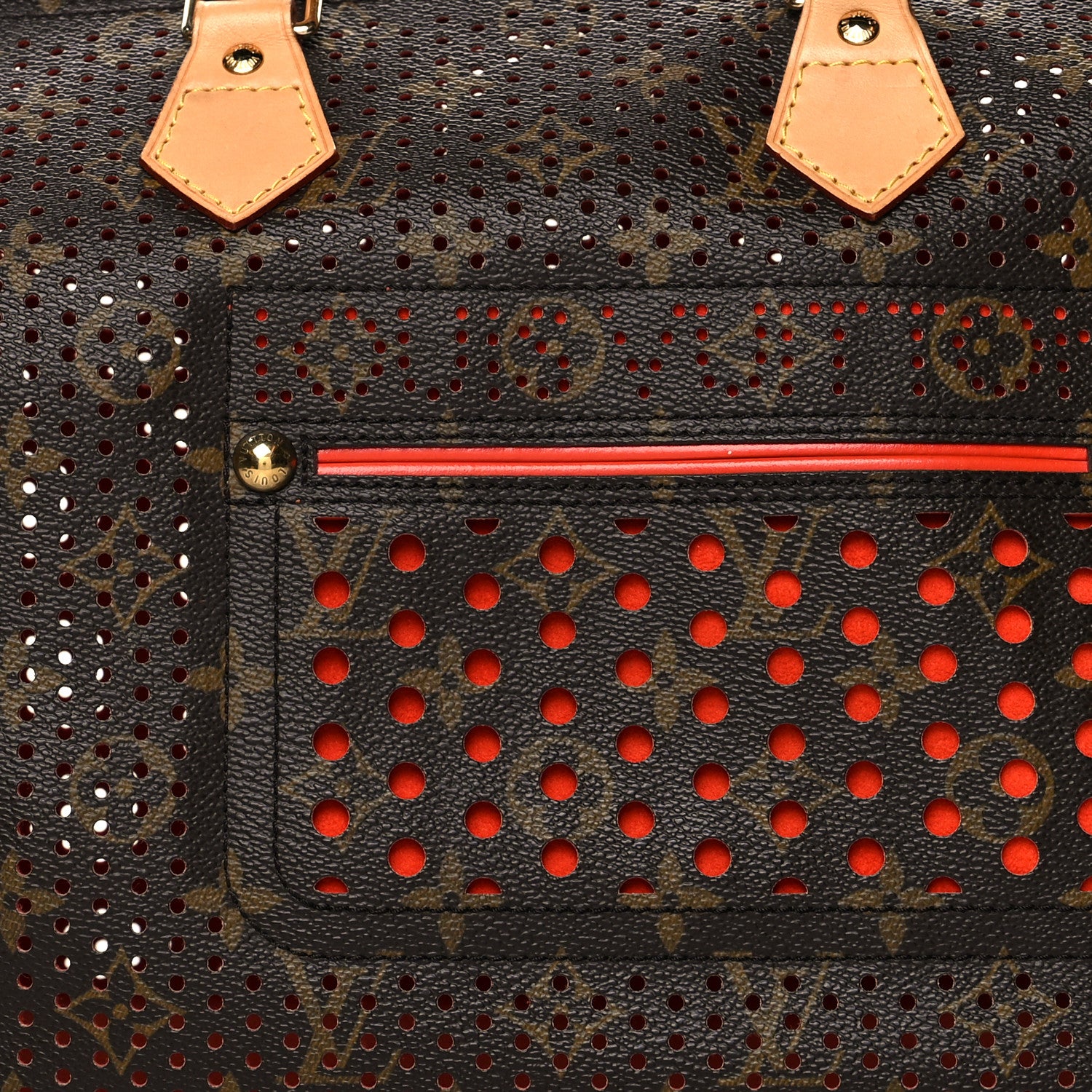 Louis Vuitton Monogram Perforated Speedy 30 Orange 7 of 11