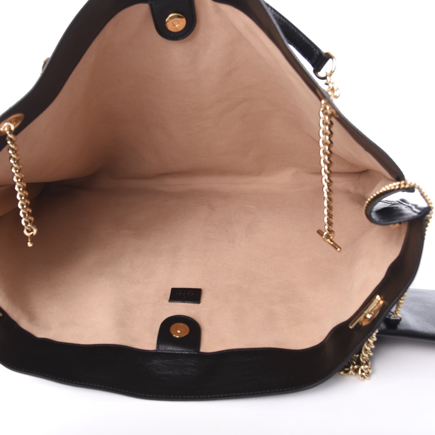 Gucci Calfskin Maxi Rajah Chain Tote Black 4 of 7