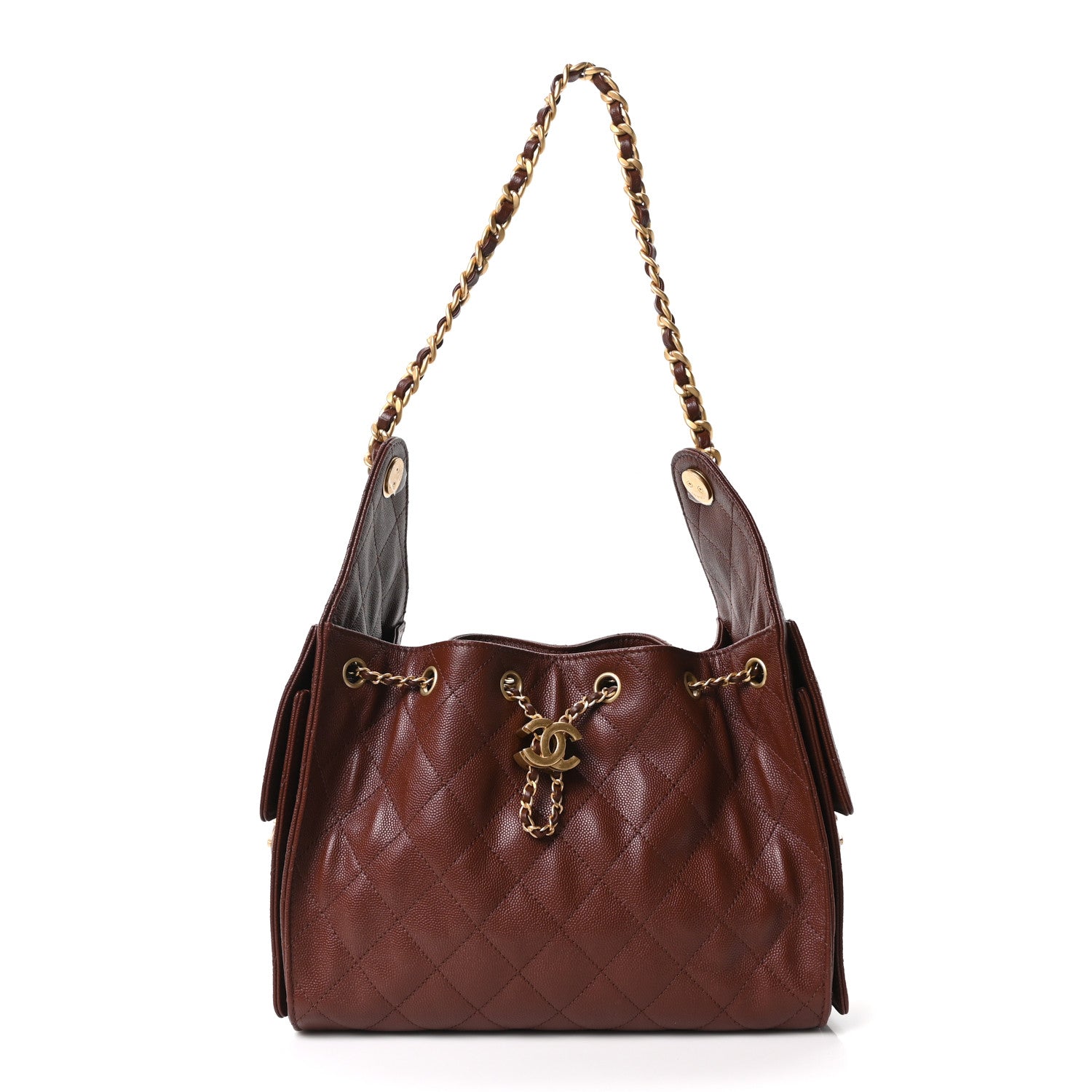Chanel Caviar Quilted Small Chanel 25 Handbag Brown 1 of 11