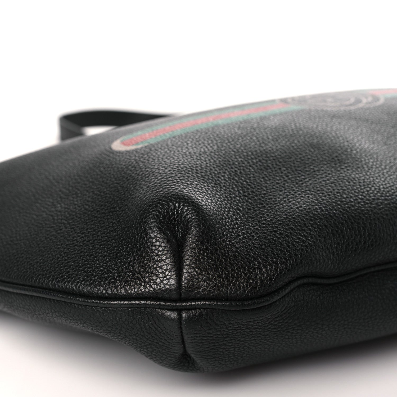 Gucci Grained Calfskin Logo Half Moon Hobo Black 8 of 9