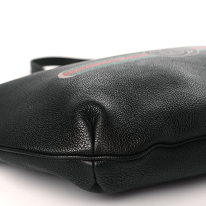 Gucci Grained Calfskin Logo Half Moon Hobo Black 8 of 9