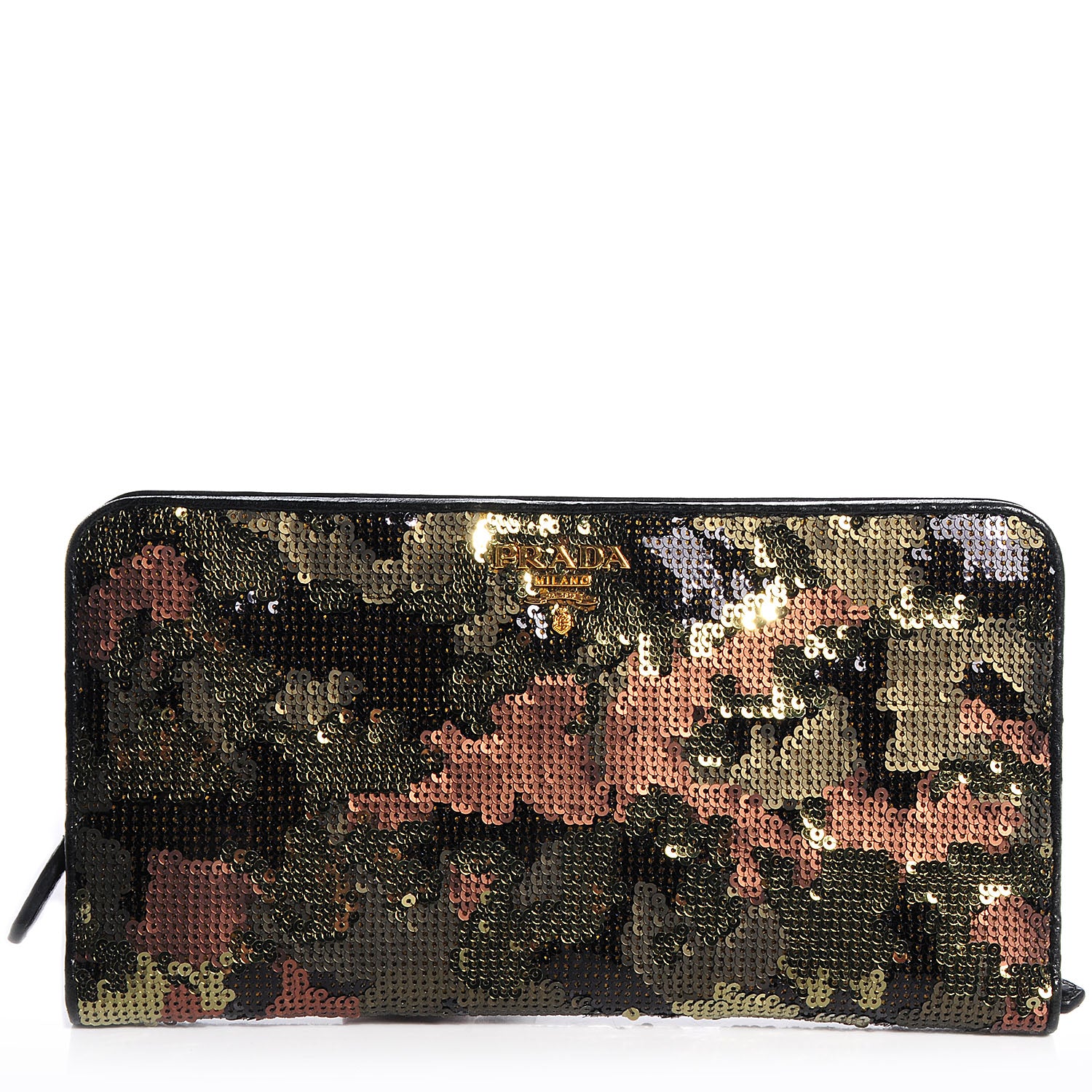 Prada Sequin Camouflage Continental Wallet Mimetico 1 of 8