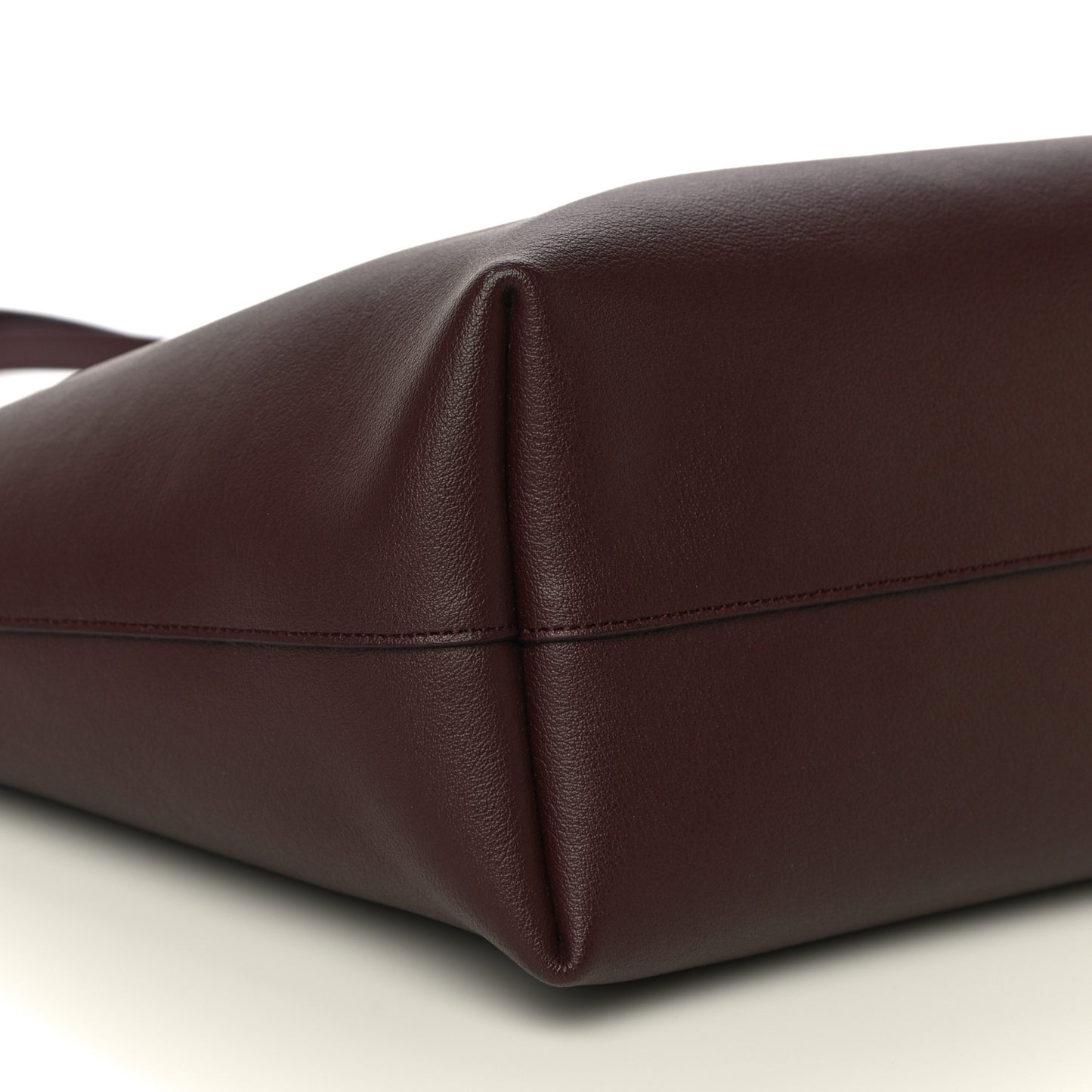Calfskin Large Shopping Tote Old Bordeaux