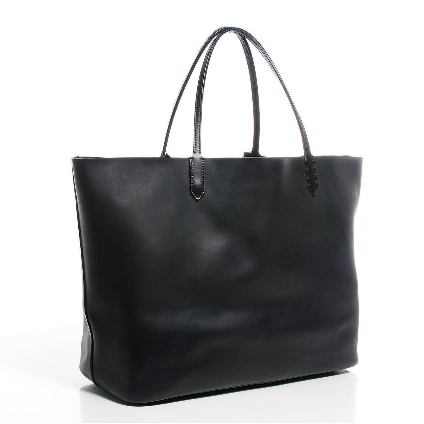 Rubber Effect PVC Large Antigona Tote Black