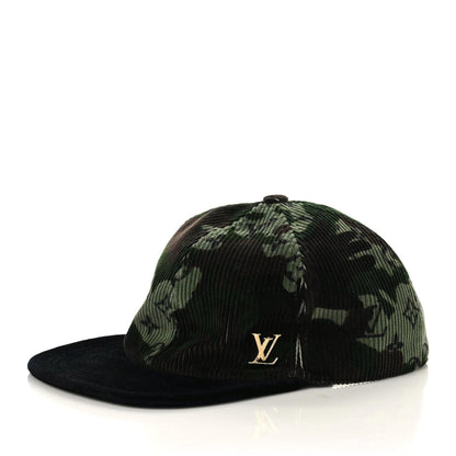 Louis Vuitton Corduroy Monogram Easy Fit Camo Cap 60 Kaki 1 of 9