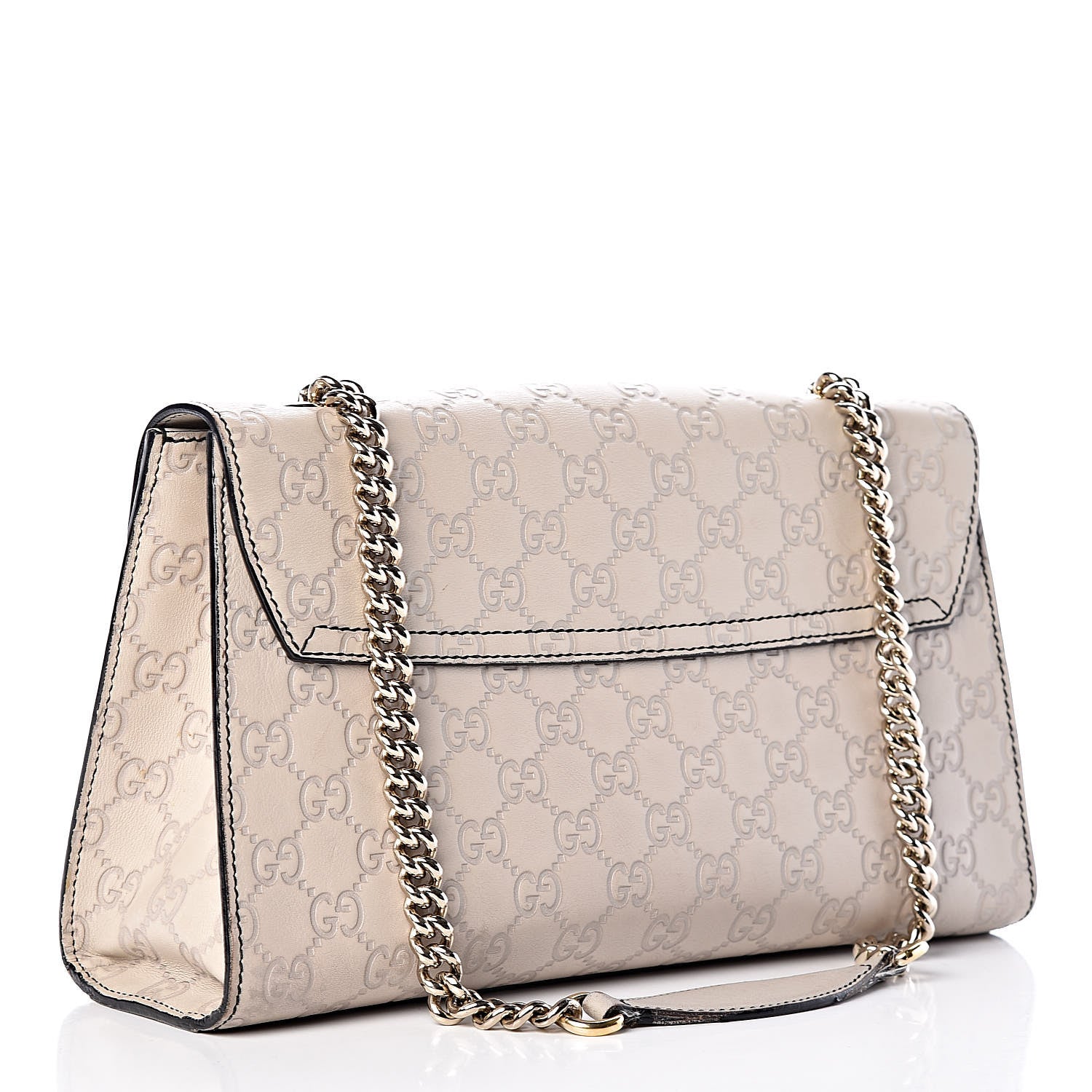 Gucci Guccissima Signature Medium Emily Chain Shoulder Bag Mystic White 3 of 19