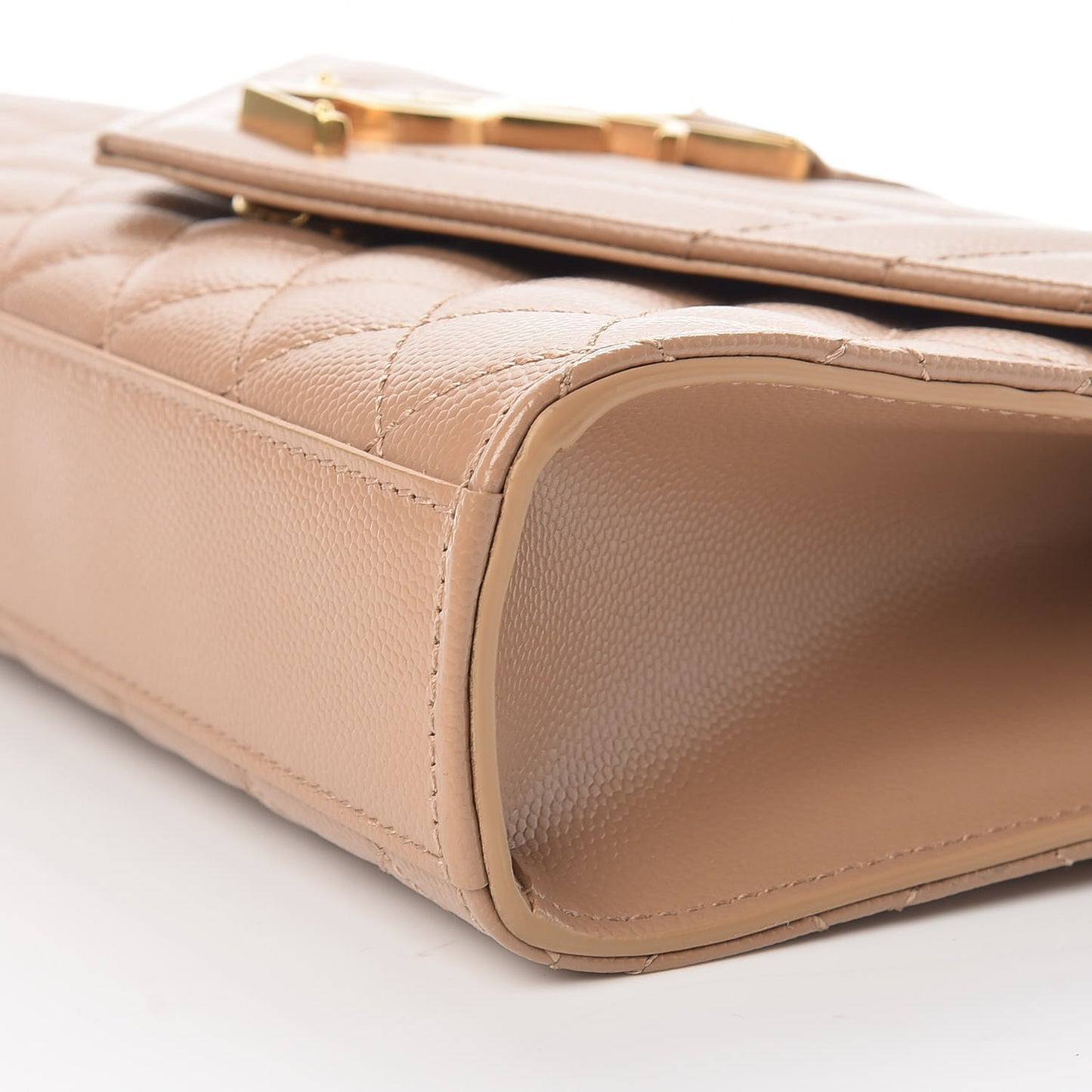 Grain De Poudre Textured Mixed Matelasse Triquilt Small Monogram Satchel Cork