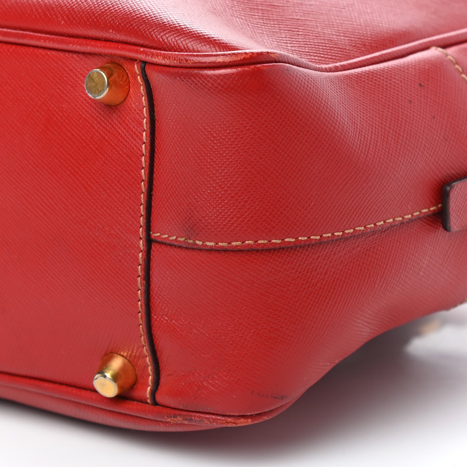 Prada Saffiano Lux Bowler Fuoco 9 of 11