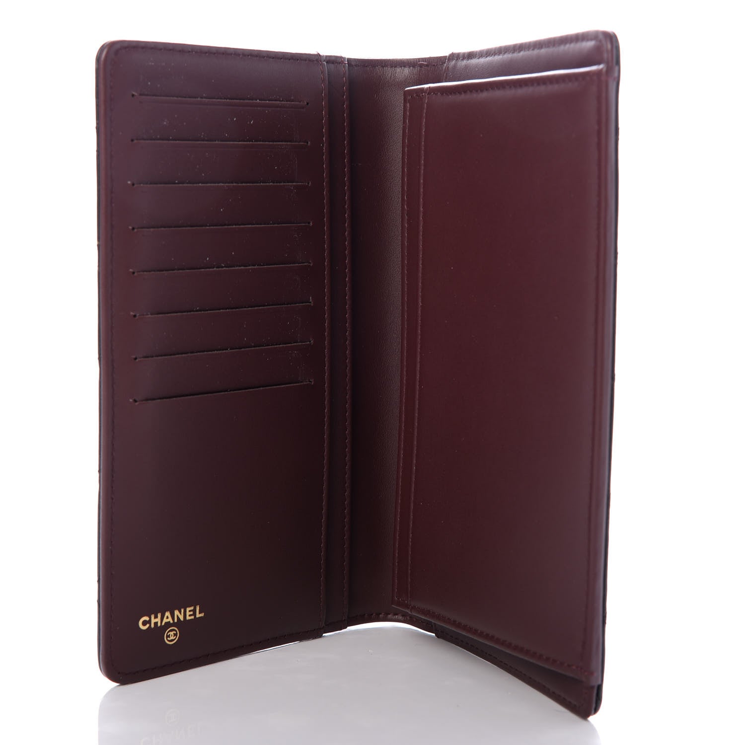 Chanel Aged Calfskin Quilted Reissue Yen Wallet Black 5 of 6