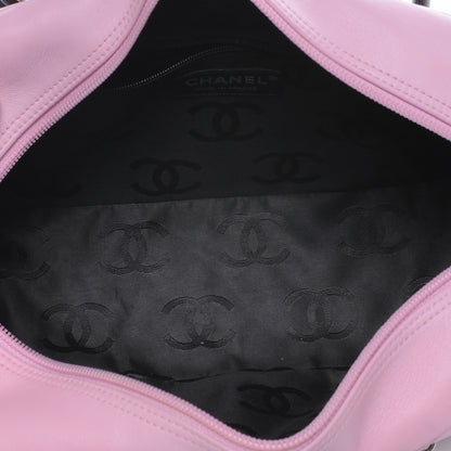 Chanel Calfskin Quilted Large Cambon Bowler Pink Black 5 of 7