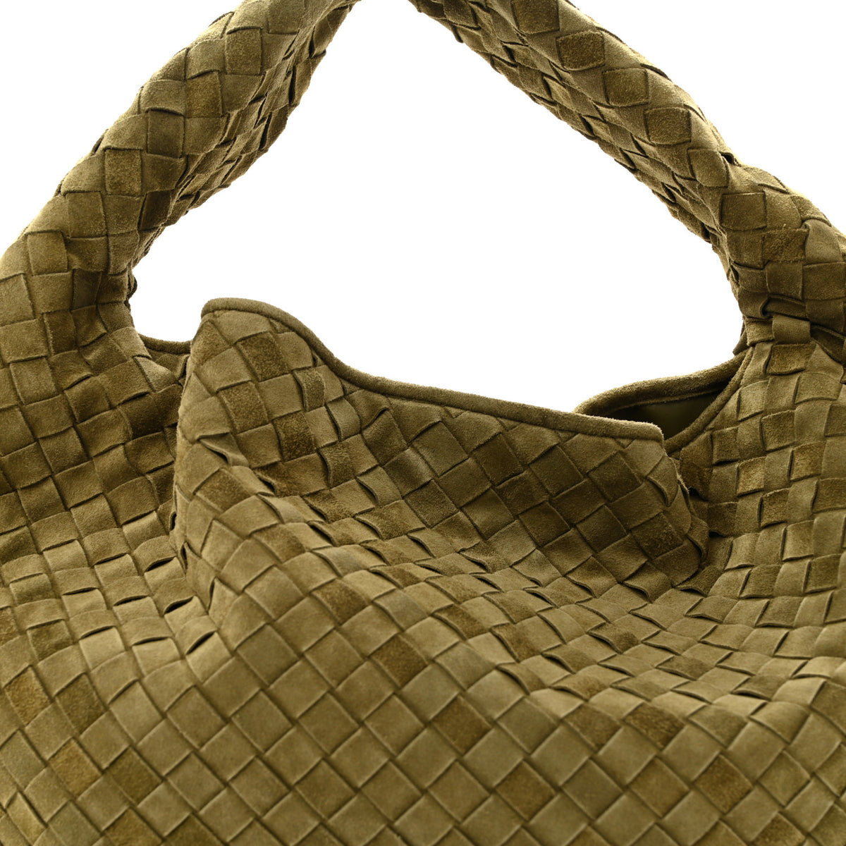 Suede Intrecciato Large Hop Mud