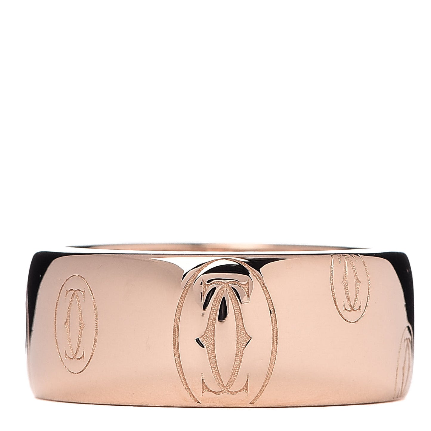 18K Pink Gold 8mm Happy Birthday Band Ring 51 5.75