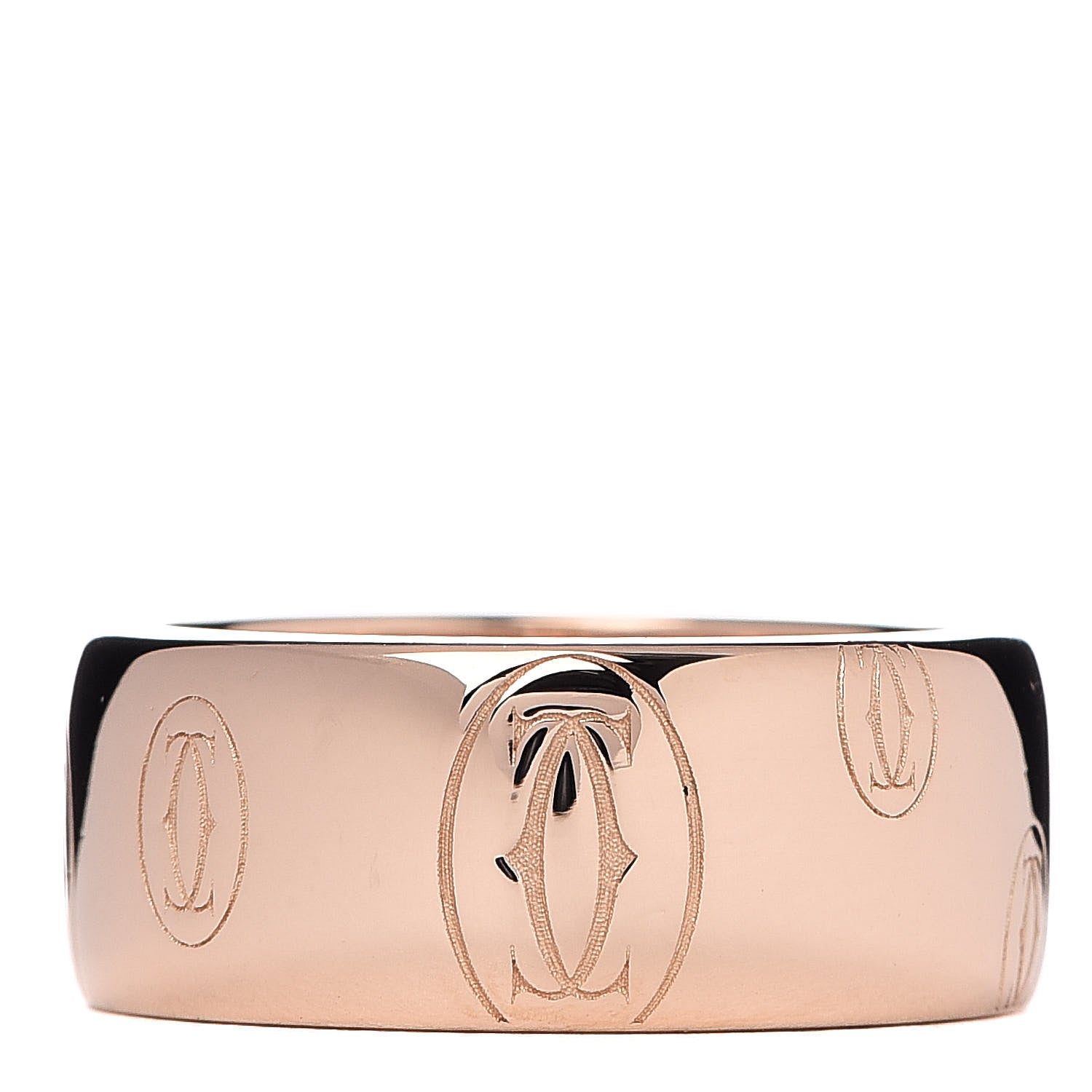 Cartier 18K Pink Gold 8mm Happy Birthday Band Ring 51 5.75 1 of 4
