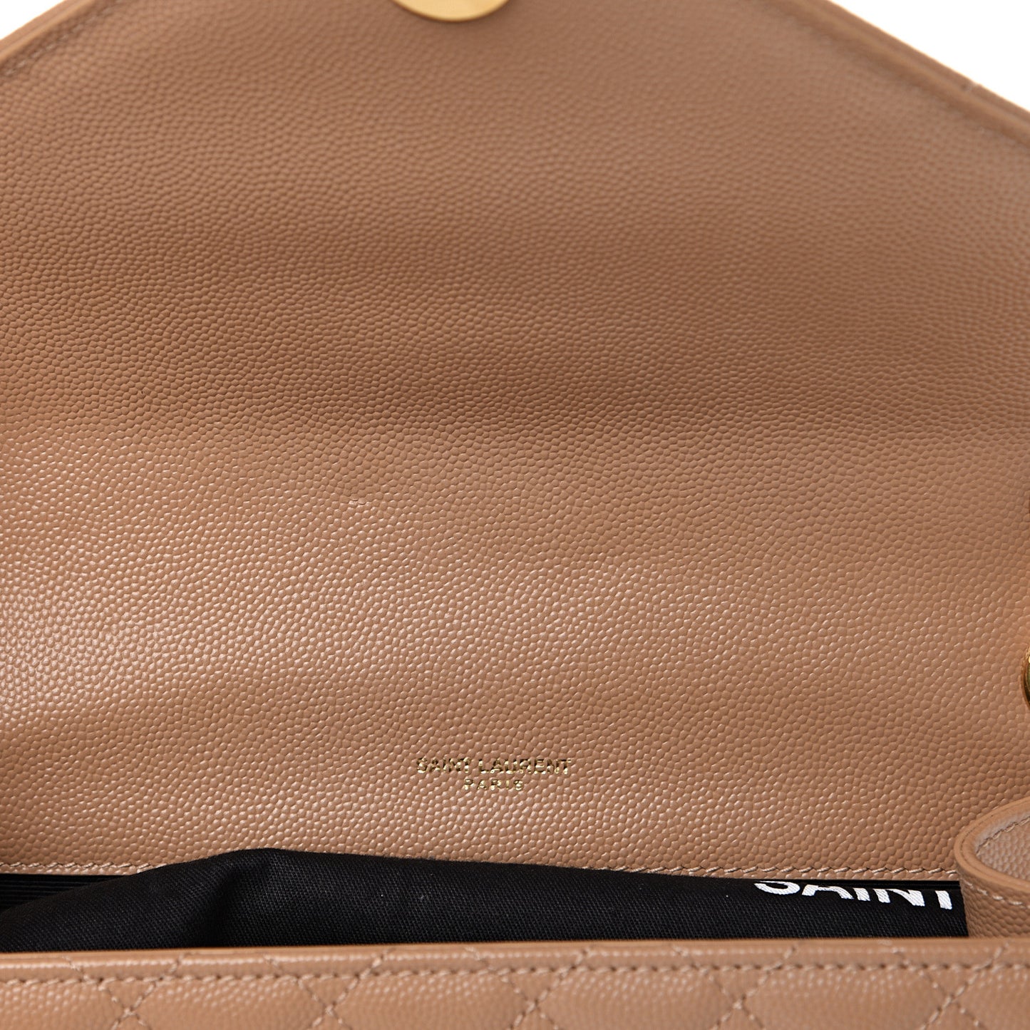 Grain De Poudre Textured Mixed Matelasse Medium Triquilt Monogram Satchel Cork