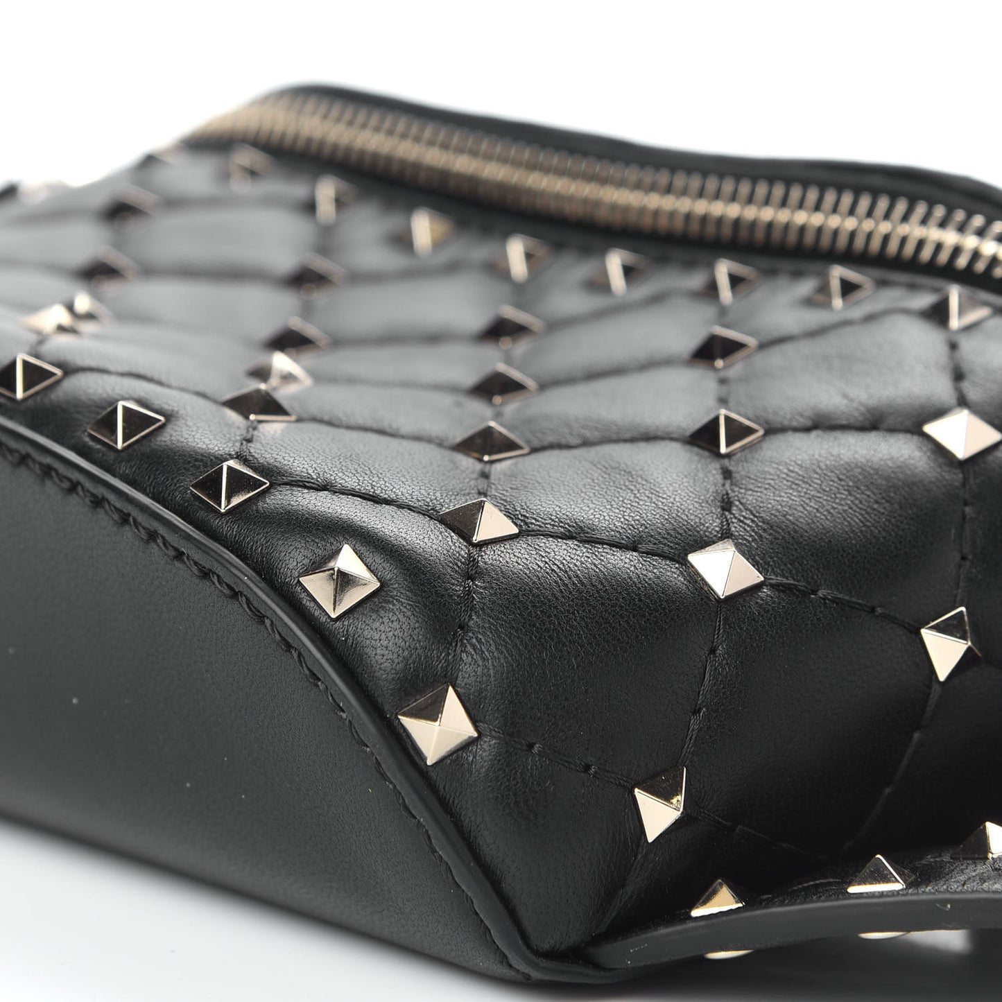 Nappa Rockstud Spike Belt Bag 85 Black